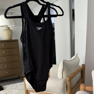 Speedo Black Women's Racerback One-Piece Swimsuit